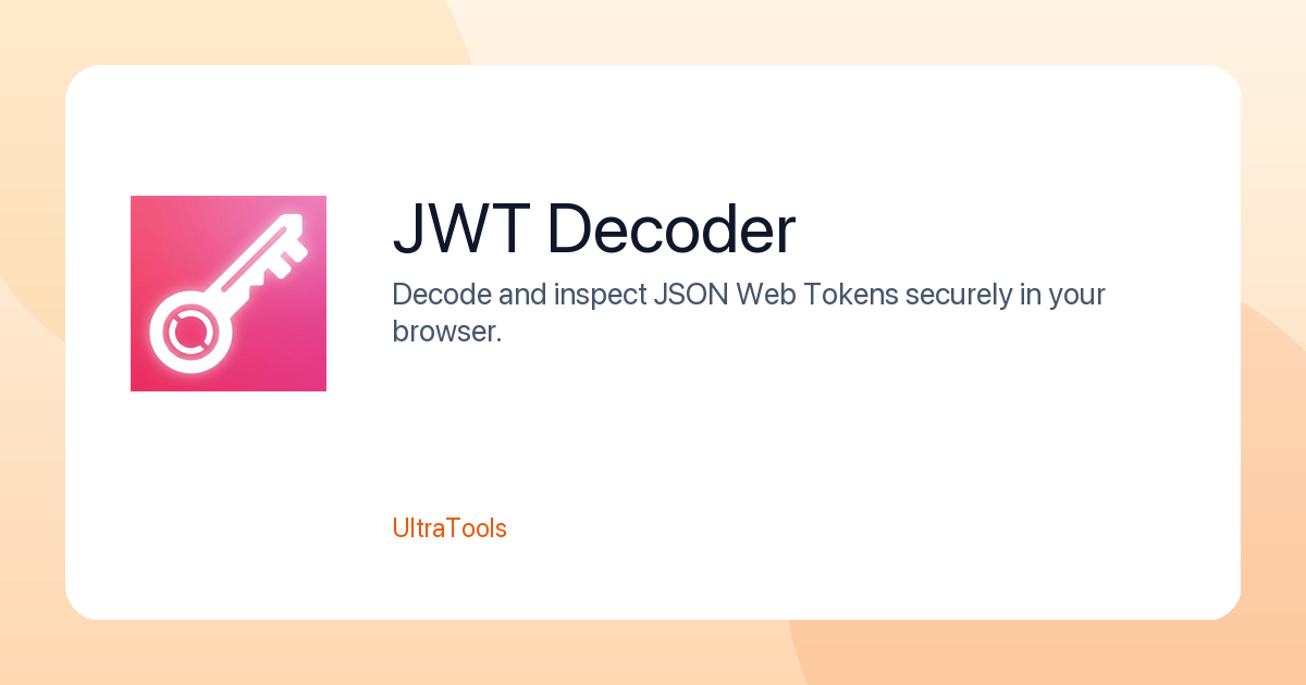 JWT Decoder | UltraTools